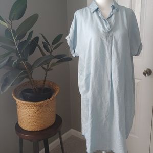 Light denim t-shirt dress
